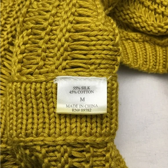 Natori Yellow Cardigan Sweater with Asymmetrical Hem - Picture 5 of 10